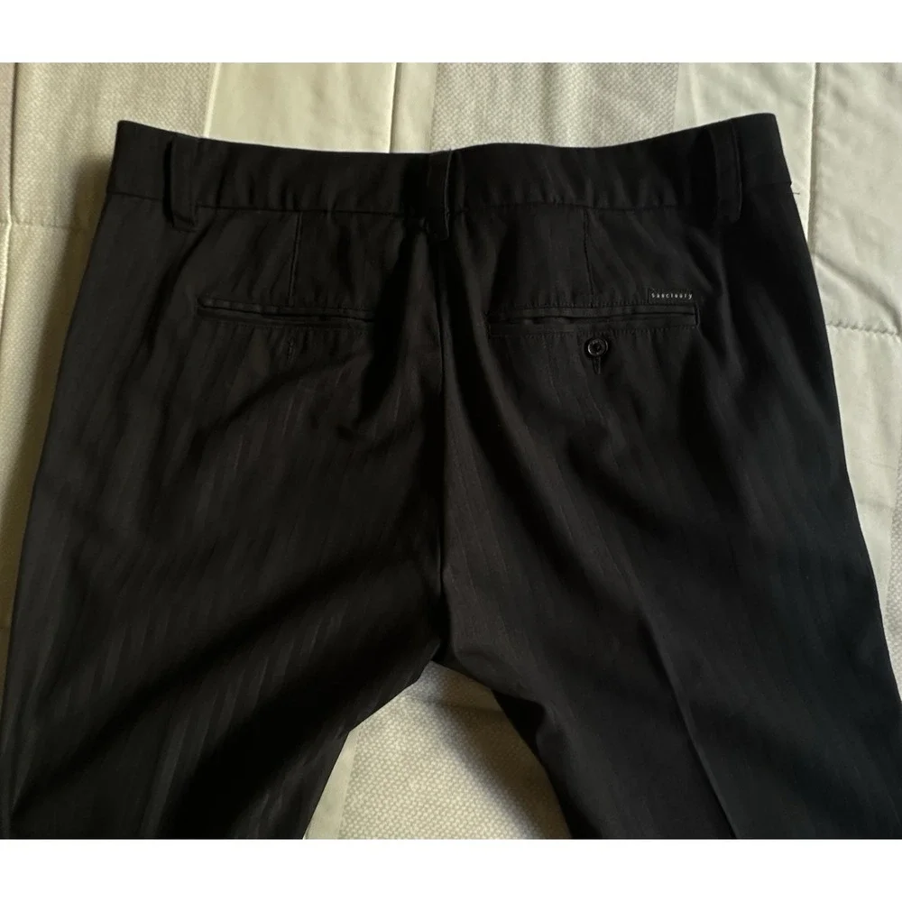 Y2k Sanctuary clothing Los Angeles pants dress‎ slacks Women's 30 Black Stripes
